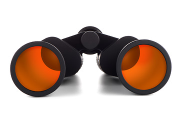 Image showing Black binoculars isolated