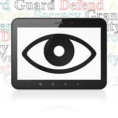 Image showing Protection concept: Tablet Computer with Eye on display