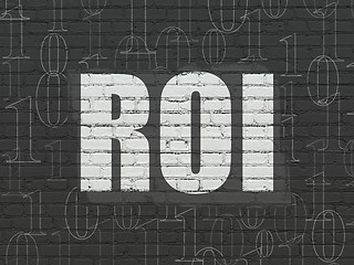 Image showing Finance concept: ROI on wall background