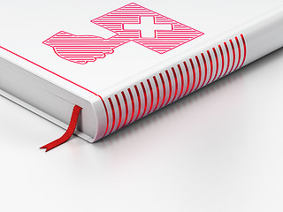 Image showing Political concept: closed book, Protest on white background