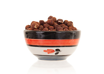 Image showing Hazelnuts in a bowl