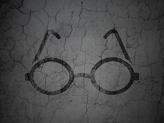 Image showing Science concept: Glasses on grunge wall background