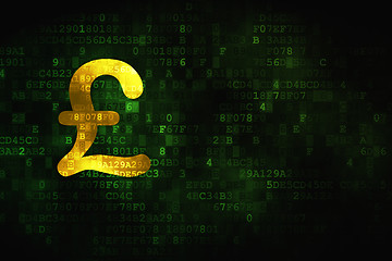 Image showing Money concept: Pound on digital background
