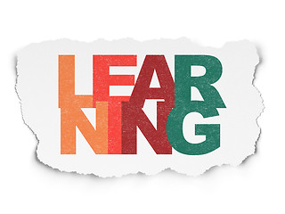 Image showing Education concept: Learning on Torn Paper background