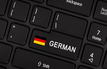 Image showing Enter button with flag Germany - Concept of language