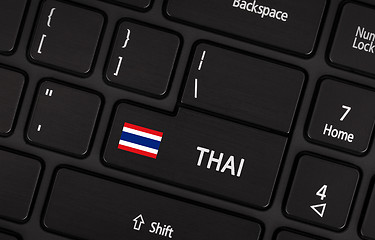 Image showing Enter button with flag Thailand - Concept of language