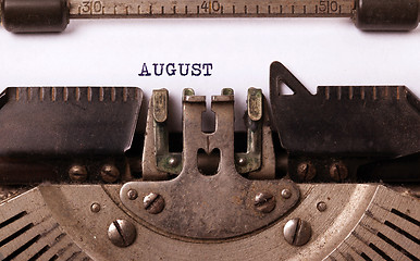 Image showing Old typewriter - August