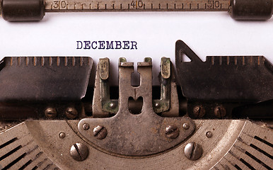 Image showing Old typewriter - December