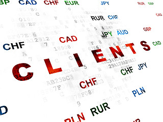 Image showing Finance concept: Clients on Digital background