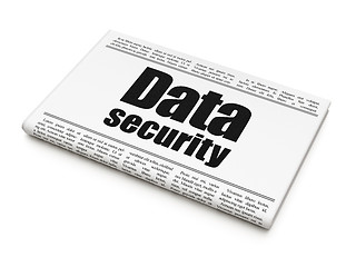 Image showing Protection concept: newspaper headline Data Security
