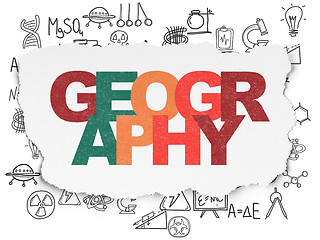 Image showing Science concept: Geography on Torn Paper background