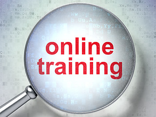 Image showing Learning concept: Online Training with optical glass