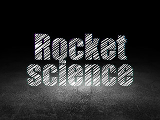 Image showing Science concept: Rocket Science in grunge dark room