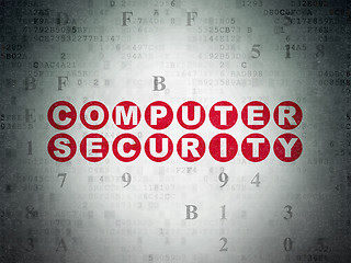 Image showing Protection concept: Computer Security on Digital Paper background