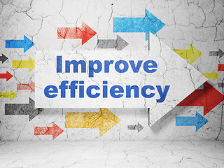 Image showing Business concept: arrow with Improve Efficiency on grunge wall background