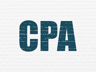 Image showing Finance concept: CPA on wall background