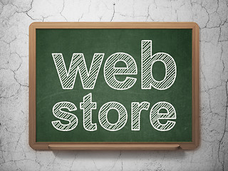 Image showing Web development concept: Web Store on chalkboard background