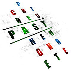 Image showing Time concept: Past in Crossword Puzzle