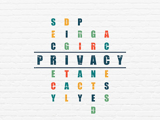 Image showing Security concept: Privacy in Crossword Puzzle