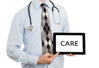 Image showing Doctor holding tablet - Care