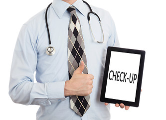 Image showing Doctor holding tablet - Check-up