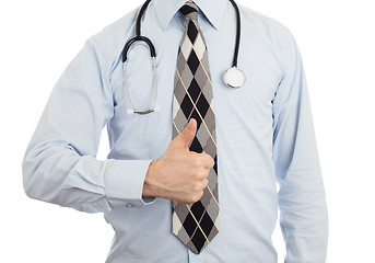 Image showing Male doctor showing thumbs up