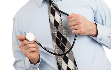 Image showing Doctor with stethoscope, isolated