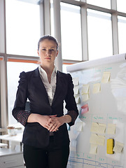 Image showing portrait of young business woman at modern office