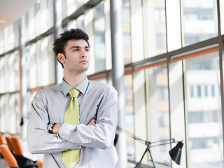 Image showing portrait of young business man at modern office