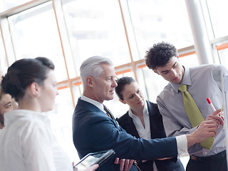 Image showing business leader making presentation and brainstorming