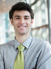 Image showing portrait of young business man at modern office