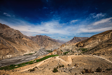 Image showing Dhankar Gompa. India. Spiti Valley