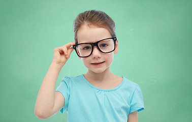 Image showing happy little girl in eyeglasses