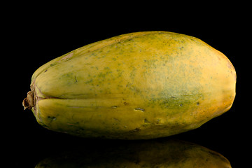 Image showing Papaya fruit on black background