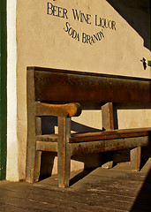 Image showing Soda Brandy and Bench