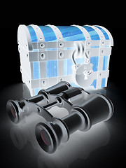 Image showing binoculars and chest