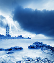 Image showing storm on the sea