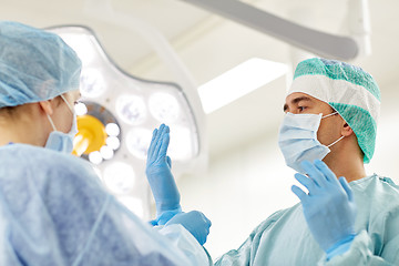 Image showing surgeons in operating room at hospital