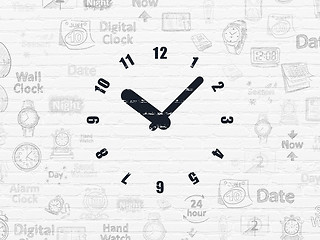 Image showing Time concept: Clock on wall background