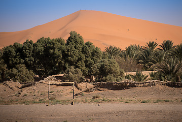 Image showing Oasis in Hassilabied, Erg Chebbi, Moroco