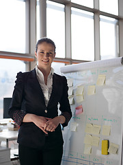 Image showing portrait of young business woman at modern office