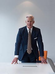 Image showing confident and handsome  senior business man