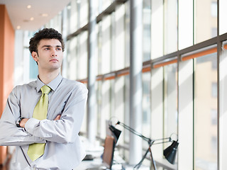Image showing portrait of young business man at modern office