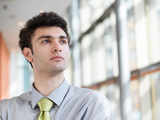 Image showing portrait of young business man at modern office