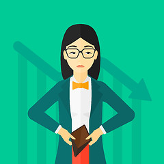 Image showing Bancrupt business woman.