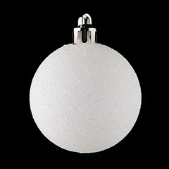 Image showing White Christmas ball 