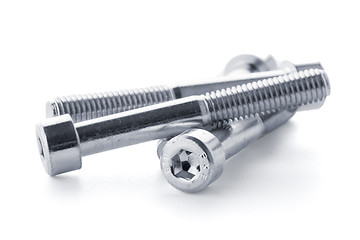 Image showing Hex head bolt screws thread 