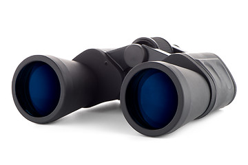 Image showing Black binoculars isolated