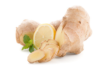 Image showing Ginger root on white