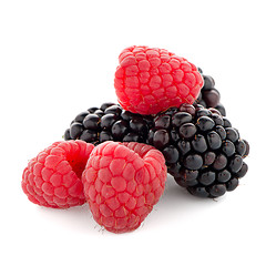 Image showing Raspberry with blackberry 